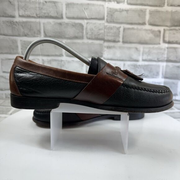 Cole Haan Men\'s 9 Black Brown Leather Slip Kiltie Tassel Loafer Casual Shoes main image 7